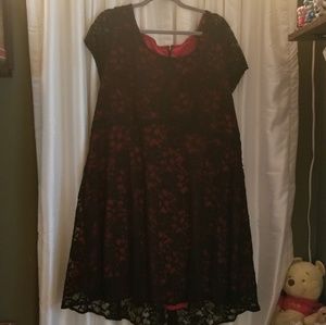Torrid Black and Red Lace Dress (22)